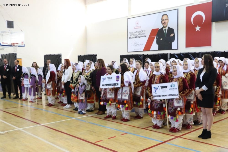 Karaman'da halk oyunları il birinciliği yarışması yapıldı