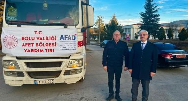 Bolu'dan Elbistan'a 26 konteyner gönderildi