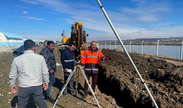 Çadır kentte içme suyu ve altyapı çalışmaları sürüyor