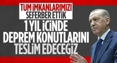 Cumhurbaşkanı Erdoğan: Hedefimiz 1 yıl içinde 10 ilde toplu konut yapmak