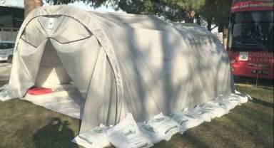 Deprem bölgesi için özel çadırlar hazırlandı