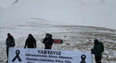 Depremde hayatını kaybedenler anısına tırmanış