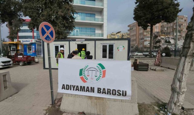 Depremzedelere konteynerde hukuk hizmeti