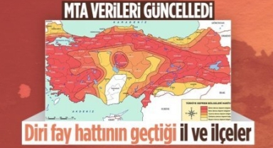 Diri fay hattının geçtiği il ve ilçeler