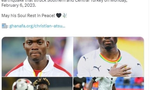 Gana Futbol Federasyonu'ndan Atsu için taziye mesajı