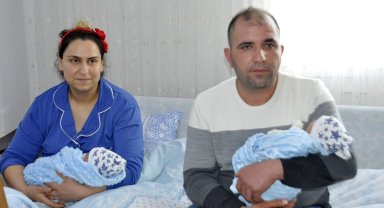 Gaziantepli depremzede çiftin Fethiye'de ikizleri dünyaya geldi