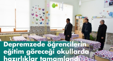 Karaman'da depremzede öğrencilerin eğitim göreceği okullarda hazırlıklar tamamlandı