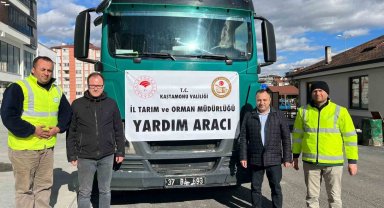 Kastamonu'dan deprem bölgesine 20 ton yem gönderildi