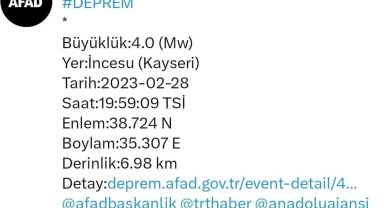 Kayseri ikinci kez sallandı