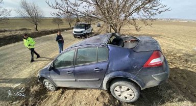 Kulu'da otomobil takla attı: 1 yaralı
