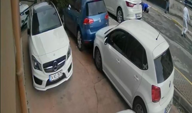 Pendik'te yardım tırının görevlisine silahlı saldırı anı kamerada