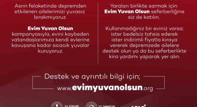 "Evim Yuvan Olsun" kampanyasına 3 günde 4 bin 568 başvuru