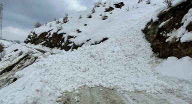 Siirt'te çığ düşmesi sonucu öğrenci ve öğretmenler yolda mahsur kaldı