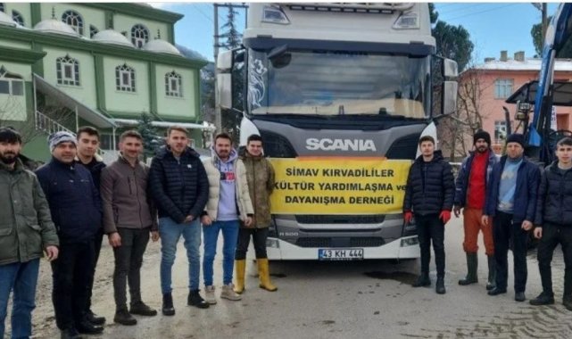 Simavlı dernekten deprem bölgesine yakacak desteği