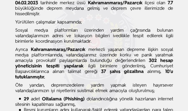 Türk polisi 7 gün 24 saat esasına göre sanal devriyelerini sürdürüyor