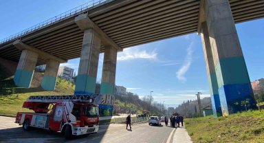 Viyadükten böyle atladı, korku dolu anlar kamerada