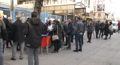 Ankara'da SGK binaları önünde uzun EYT kuyruğu