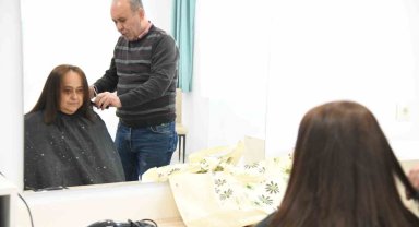 Depremzedelere Mamak Belediyesinden kuaför hizmeti