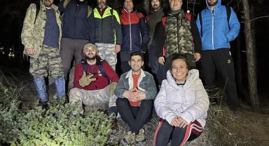 Doğa tutkunlarından 10 kilometrelik gece yürüyüşü