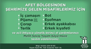 İhtiyaç malzemeleri toplanmaya devam ediyor