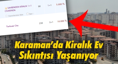 Karaman’da Kiralık Ev Sıkıntısı Yaşanıyor