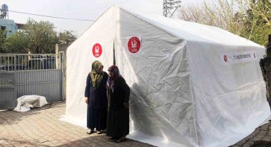 Keçiören Belediyesinin çadırları kuruldu, hizmete sunuldu