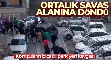 Komşuların bıçaklı park yeri kavgasında 3 kişi yaralandı