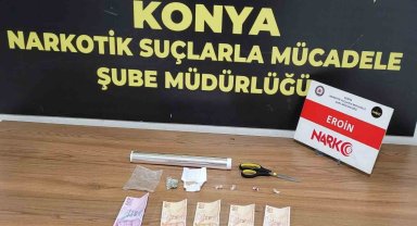 Konya'da iş yerine uyuşturucu baskını: 1 tutuklama