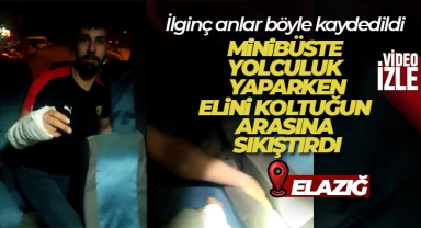 Minibüste yolculuk yaparken elini koltuğun arasına sıkıştırdı