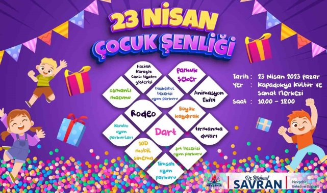Nevşehir Belediyesi'nden çocuklara 23 Nisan hediyesi