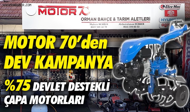 Uygun Fiyatlı Tarım Aletleri MOTOR 70'de