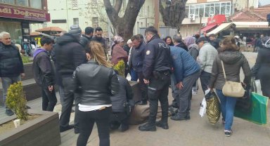 Aniden yere yığılan vatandaş yürekleri ağıza getirdi