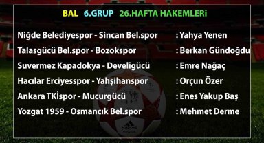 BAL 6. Grup'ta 26. hafta maçlarının hakemleri açıklandı