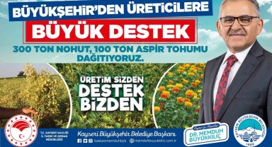 Başkan Büyükkılıç: "16 ilçemize 400 ton tohum dağıtıyoruz"