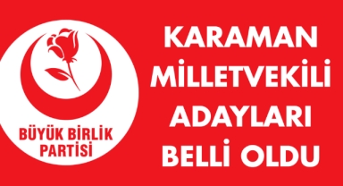 BBP Karaman milletvekili adayları belli oldu