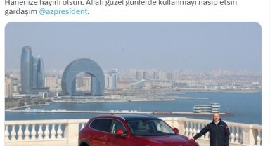 Cumhurbaşkanı Erdoğan: "Gardaşım Aliyev de Türkiye'nin gururu Togg'unu teslim aldı"