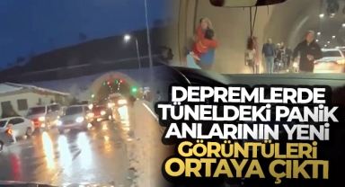Depremlerde tüneldeki panik anlarının yeni görüntüleri ortaya çıktı