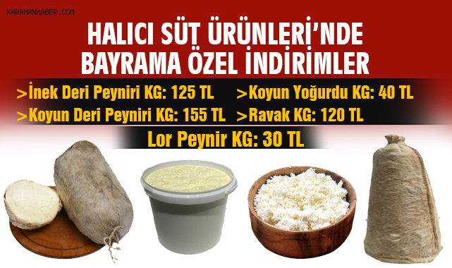 Halıcı Süt Ürünleri'nden Bayrama Özel İndirimler