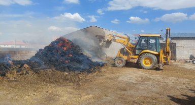 Karaman'da saman yangını