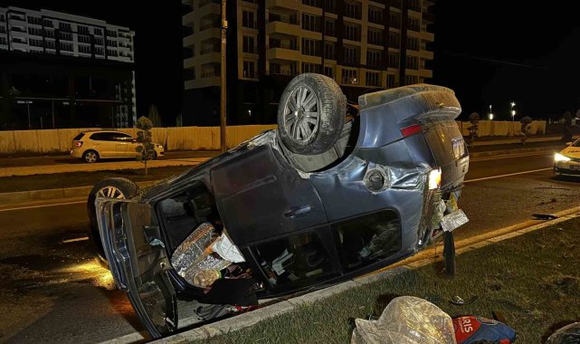 Nevşehir'de kontrolden çıkan otomobil takla attı: 1 yaralı