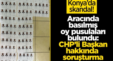 Aracında basılmış oy pusulaları bulundu