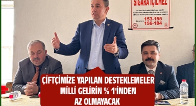 Çiftçimize Yapılan Desteklemeler Milli Gelirin % 1'inden Az Olmayacak