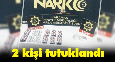 Karaman'da uyuşturucu operasyonunda 2 zanlı tutuklandı