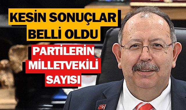 Partilerin milletvekili sayısı