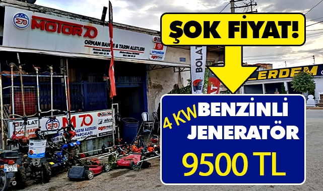 Motor 70'de 4 KW benzinli jeneratör 9500 ₺