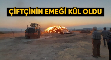 Çiftçinin emeği kül oldu