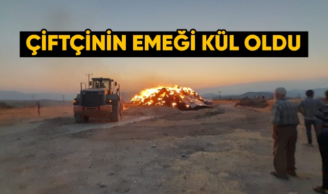 Çiftçinin emeği kül oldu