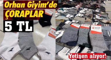 Orhan Giyim'de çoraplar 5 TL