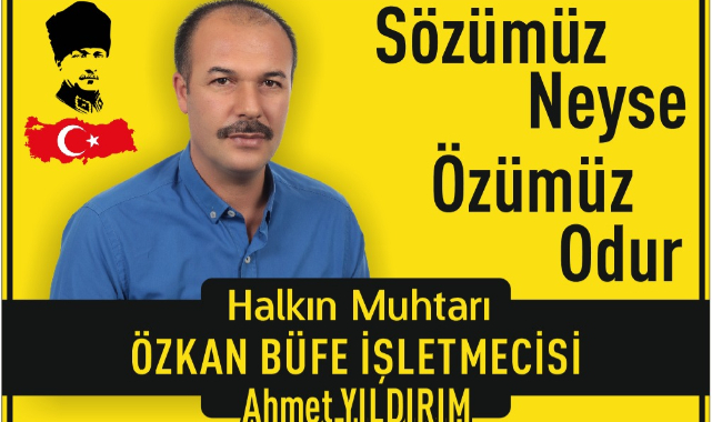 Ahmet Yıldırım Mümine Hatun Mahallesine muhtar adayı oldu