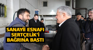 CHP Belediye başkan adayı Sertçelik'i sanayi esnafı bağrına bastı